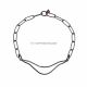 SHOW COLLAR - STANDARD - STAINLESS STEEL BLACK, 3 MM, 64 CM / 25
