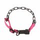 COLLAR, ADJUSTABLE, WITH ASSEMBLY CHAIN - STAINLESS STEEL BLACK, 3.0 MM, PINK