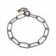 LINK COLLAR BLACK BURNISHED 4.0 MM VARIOUS LENGTHS 54 CM