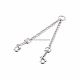 COUPLING CHAIN WITH SNAP HOOK - STEEL CHROME-PLATED, 3.0 MM, 56 CM / 22